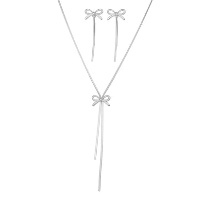 Parisian Bow Tassel Collar Chain