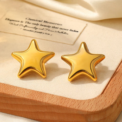 Ornate Celestial Star Stud Earrings