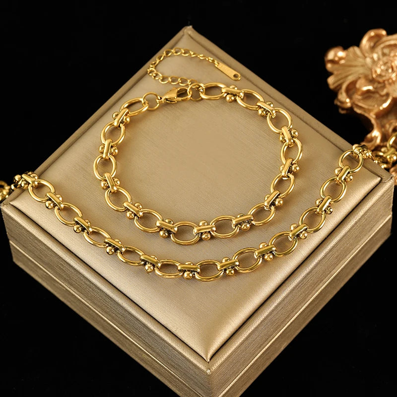✨ Abba’s Best Golden Harmony Chain Jewelry Set
