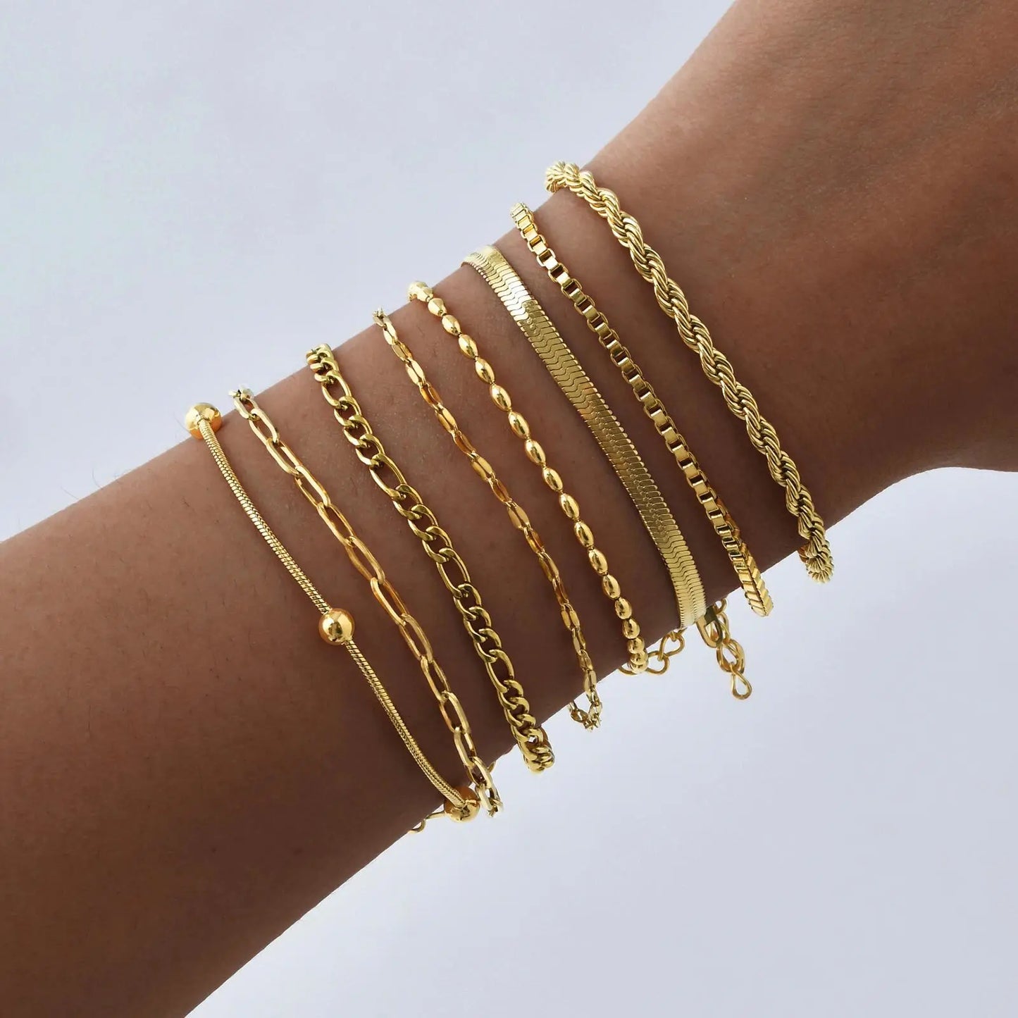 ✨ Abba’s Best Golden Grace Herringbone Bracelet