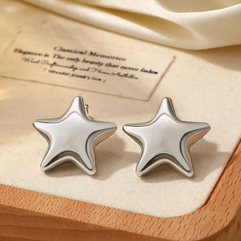 Ornate Celestial Star Stud Earrings