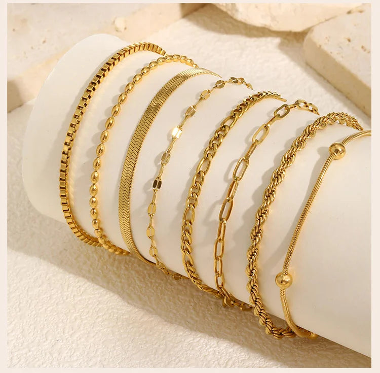 ✨ Abba’s Best Golden Grace Herringbone Bracelet