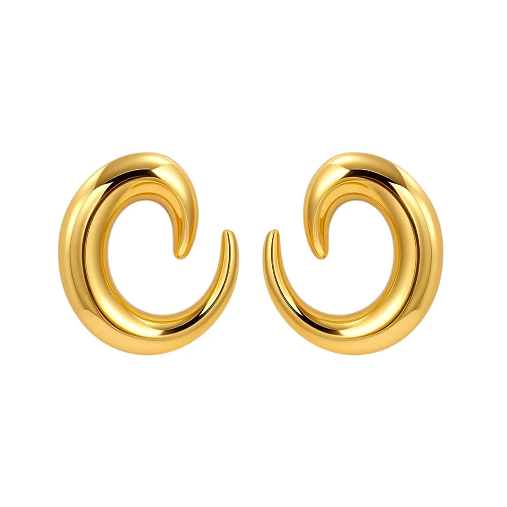 DGIDDK Stainless Steel Earrings Fashion Trend Geometric Earrings Niche Light Luxury for Women Daily Wear Accessories Gift