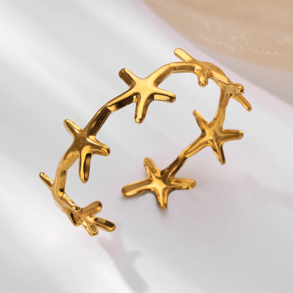 Seaside Starfish Tarnish-Proof Cuff
