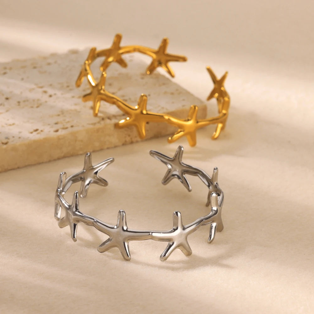 Seaside Starfish Tarnish-Proof Cuff
