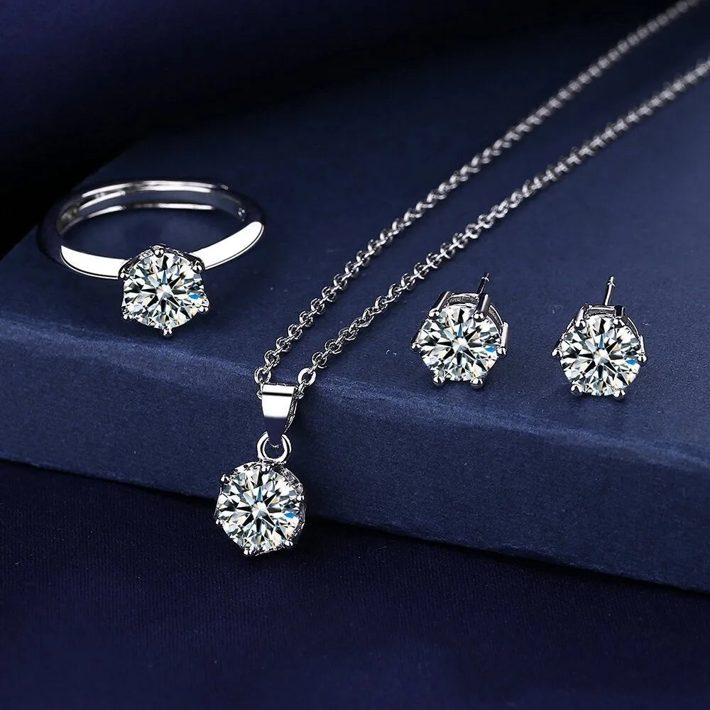 ✨ Abba’s Best Eternal Radiance Moissanite Bridal Set