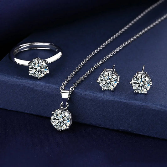 ✨ Abba’s Best Eternal Radiance Moissanite Bridal Set