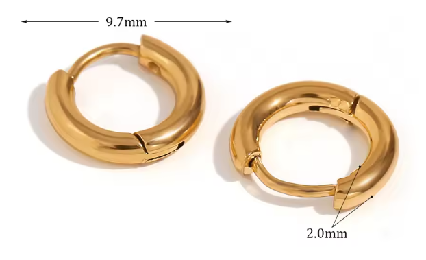 Abba’s Best Trendy Crystal Paved Huggie Hoop Earrings