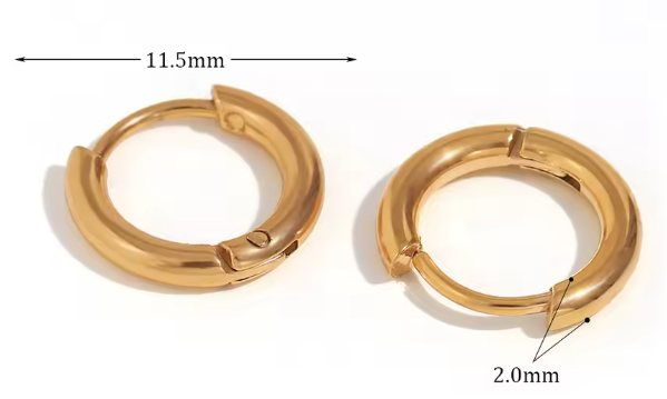 Abba’s Best Trendy Crystal Paved Huggie Hoop Earrings