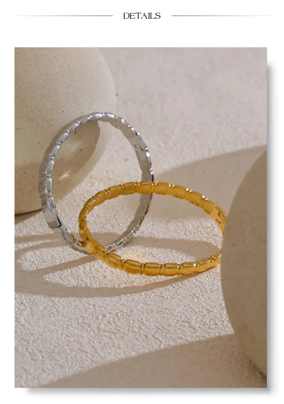 ✨ ABBA’S BEST Golden Texture Charm Bangle