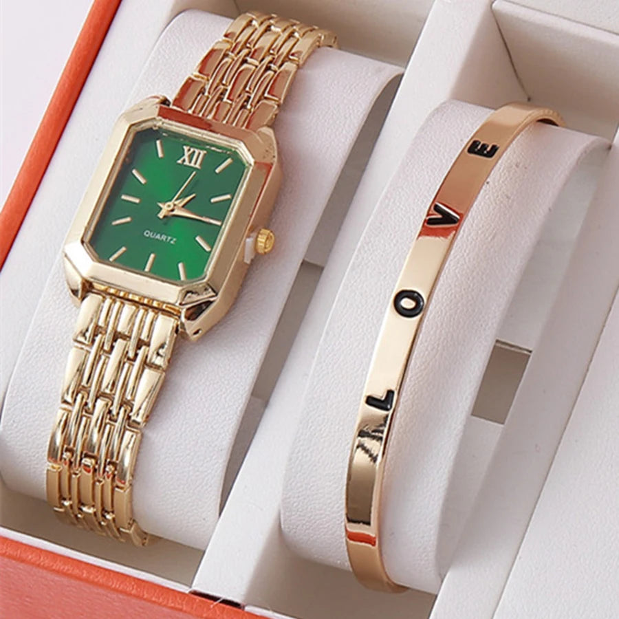 ✨ ABBA’S BEST Royal Luxe Square Watch Set