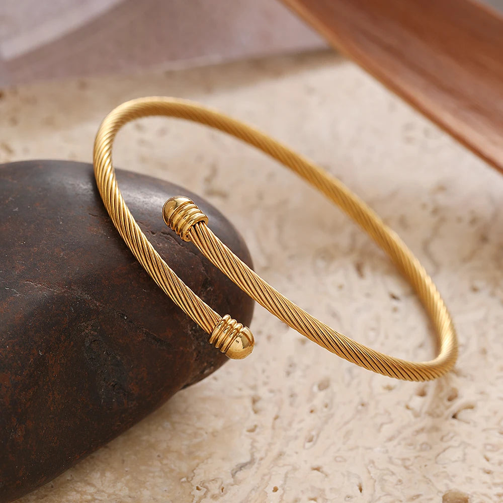 Timeless Vintage Geometric Gold Cuff