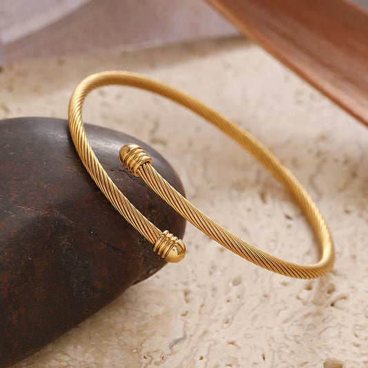 Timeless Vintage Geometric Gold Cuff
