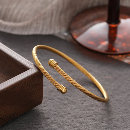 Timeless Vintage Geometric Gold Cuff