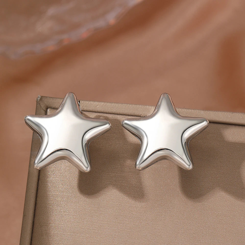 Ornate Celestial Star Stud Earrings