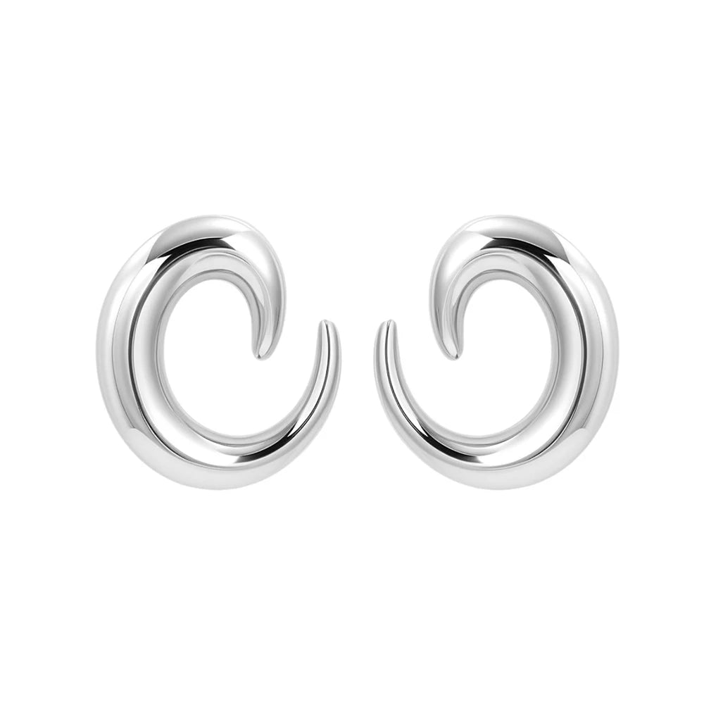DGIDDK Stainless Steel Earrings Fashion Trend Geometric Earrings Niche Light Luxury for Women Daily Wear Accessories Gift