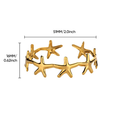 Seaside Starfish Tarnish-Proof Cuff