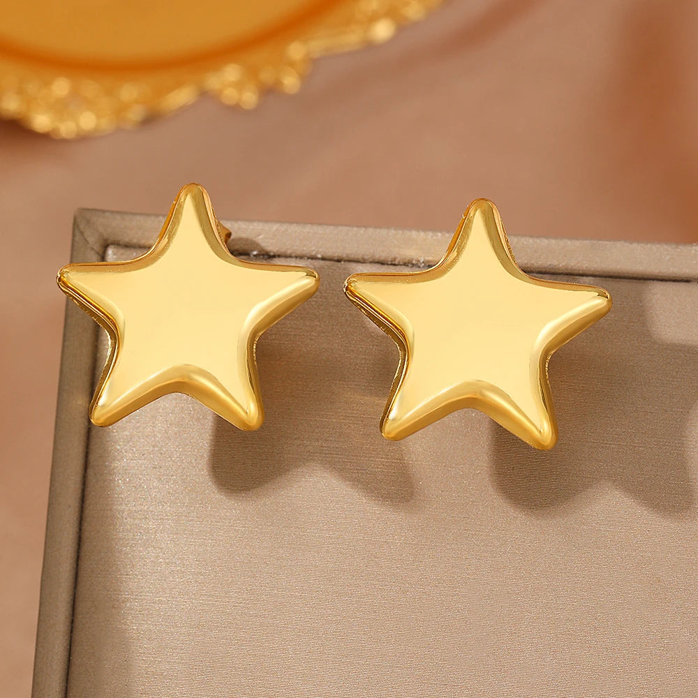 Ornate Celestial Star Stud Earrings